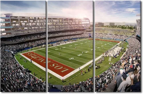 Vista 18 de TUMOVO MetLife Stadium - Decoración de pared de Nueva York, 3 piezas, lienzo, arte de pared para decoración del hogar, juegos de fútbol americano