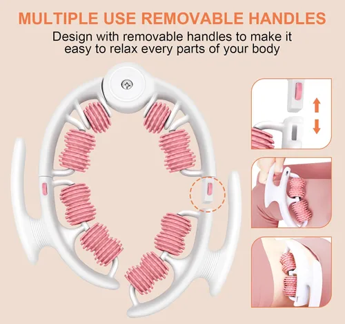 Vista 3 de KESHWELL Rodillo de masaje, herramienta de masaje para celulitis, removedor de celulitis para piernas, rodillo muscular de espuma para relajación