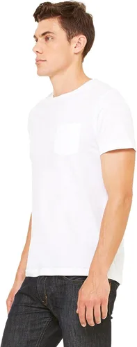 Vista 3 de Bella + Canvas - Camiseta de manga corta con bolsillo para hombre