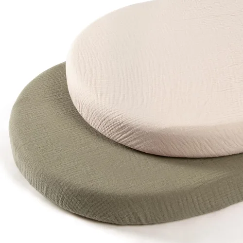 Vista 14 de lulumoon Sábanas de Moisés de Muselina para Bebé: Sábanas de Moisés de Algodón Neutras para Niños y Niñas - Ajustadas para Óvalo, Rectángulo o Reloj