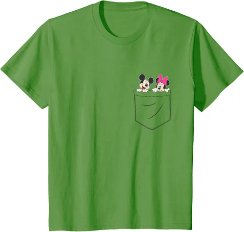 Vista 47 de Disney Mickey & Minnie Mouse - Camiseta de bolsillo pequeño para pareja