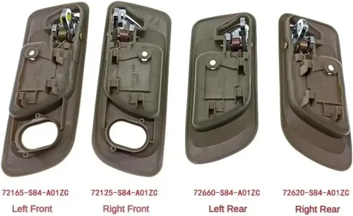 Vista 3 de Chrome & Beige Interior Door Handle - Direct Replacement for 1998-2002 Model Years(Left Front)