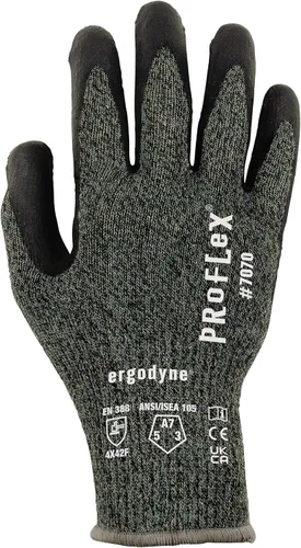 Vista 7 de Ergodyne Guantes unisex para adultos, A7, resistentes, palmas, guantes de trabajo resistentes a cortes, ANSI A7, resistentes al calor, palmas