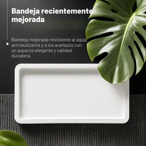 Vista 4 de Prus Waso Dispensador de jabón blanco para fregadero de cocina, dispensador de jabón de platos y manos con bomba de acero inoxidable plateado, Bomba