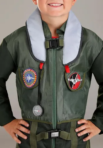 Vista 3 de Disfraz de piloto de combate para niños