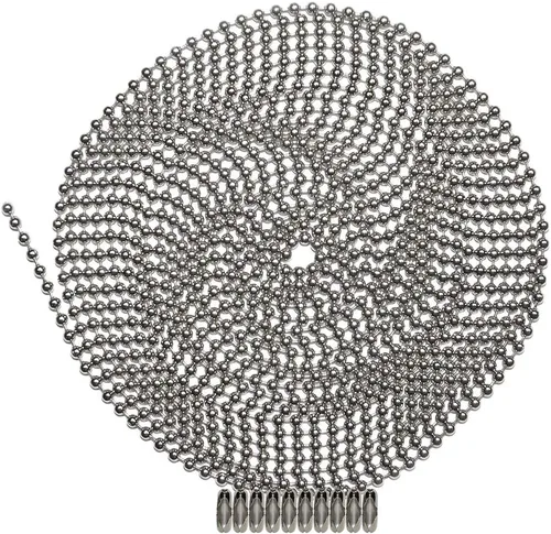 Vista 6 de Cadena de bolas de 10 pies de longitud, tamaño número 3, aluminio y 10 conectores a juego Alumino