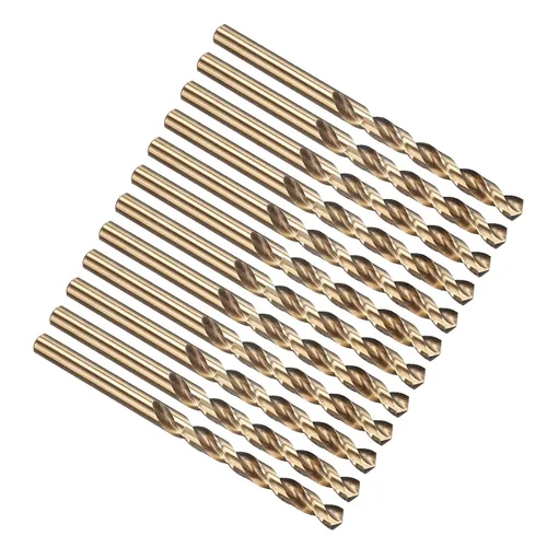 Vista 178 de PATIKIL Broca Jobber de 0.039 in, vástago recto M35 cobalto 5% acero de alta velocidad 135° acabado dorado para metal duro de acero inoxidable - 2