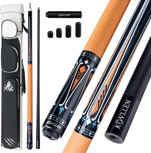 Vista 15 de KONLLEN Carbon Fiber Pool Cue 2.0 – 58" Low Deflection Performance Cue for Improved Accuracy & Consistency, 12.5mm Tip, Pro Taper