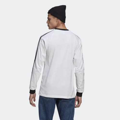 Vista 6 de adidas Originals Camiseta de manga larga con 3 rayas para hombre