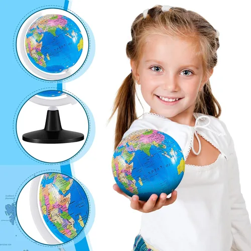 Vista 3 de Henoyso - Globo mundial para niños con soporte, 6