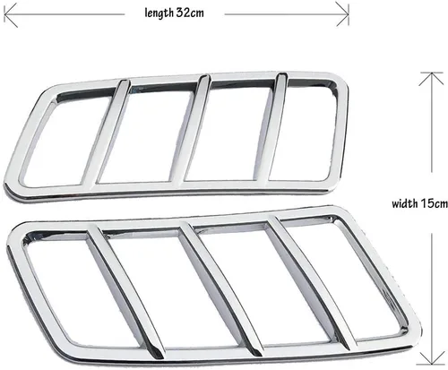 Vista 4 de Ajuste de la etiqueta engomada de la capilla del techo del motor del ABS Chrome para Mercedes Benz ML GL GLE GLS 2013-2017
