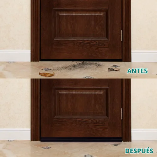 Vista 5 de Suptikes Paquete de 2 topes para puerta, barrido de puerta para puertas exteriores e interiores, sello inferior de puerta, aislamiento contra