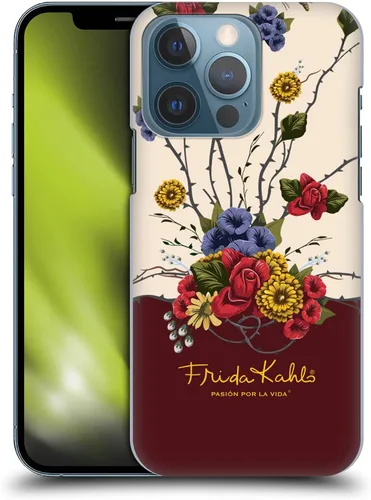 Vista 13 de Head Case Designs Funda rígida con licencia oficial de Frida Kahlo Blooms Red Florals compatible con Apple iPhone 13 Pro
