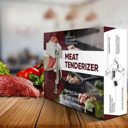 Vista 7 de Cuber ablandador de carne comercial – Herramienta para aplanar carne de alta resistencia, accesorio para picadora de carne, cubeta rodante