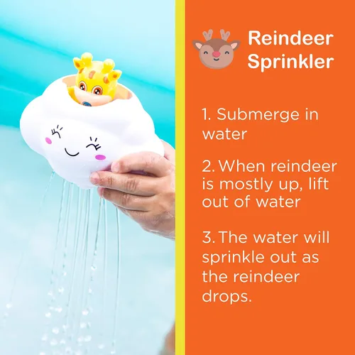 Vista 5 de Splashin'kids Juguetes de baño Doble la diversión Juguetes para bebés Juguetes de bañera de agua Juguetes para niños pequeños Pulpo giratorio