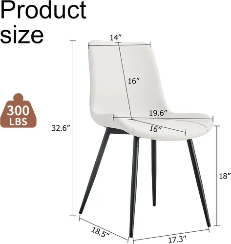 Vista 2 de Juego de 4 sillas de comedor con respaldo acolchado y patas de metal, juegos de mesa y sillas para cocina, restaurante, oficina, asientos de Negro