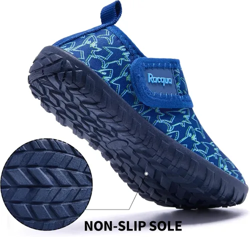 Vista 5 de Racqua Zapatos acuáticos para bebés y niños pequeños, de secado rápido, para natación, deportes, piscina, zapatos acuáticos para niños y niñas