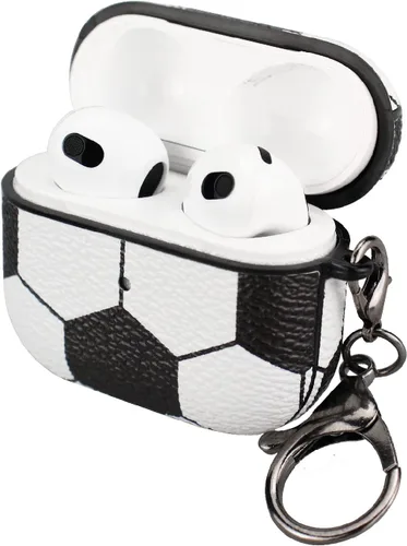 Vista 7 de Funda protectora completa duradera para AirPods 3, funda de béisbol para Apple AirPods 3 de carga, funda con llavero (no Pro 3)