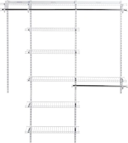 Vista 9 de Rubbermaid, Juego de Lujo para Armario, Color Blanco, de 3 a 6 pies, FG3H8800WHT