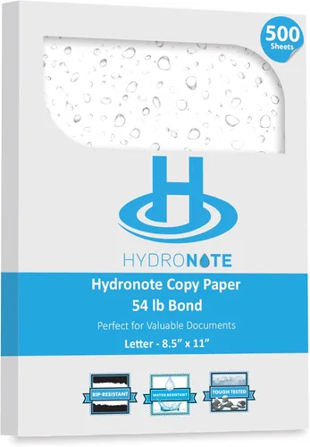 Vista 8 de TerraSlate Papel impermeable Hydronote - Papel de copia multiusos de 54 libras de 8.5 x 11 pulgadas, 100 hojas, impresora de inyección de tinta