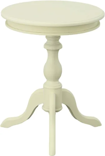Vista 9 de Carolina Chair & Table Glida - Mesa auxiliar redonda para decoración del hogar, muebles de estilo clásico, torno de madera, base de pedestal