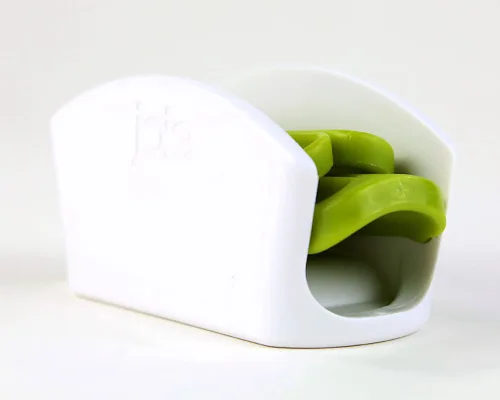 Vista 2 de Joie Cortador de bagel pequeño, cortador de magdalenas inglesas, guías de cuchillos se pliegan fácilmente para un almacenamiento compacto, práctico
