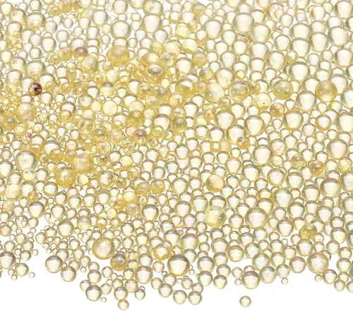 Vista 41 de Cuentas de vidrio iridiscente diminutas de burbuja, 0.4-3mm 10g Cuentas redondas micro mini transparentes sin agujero en forma de gota de agua