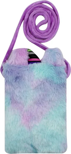 Vista 4 de Bolso de bolso de la bolsa del teléfono celular del unicornio de la felpa colorida de las muchachas de los niños Mini Cross