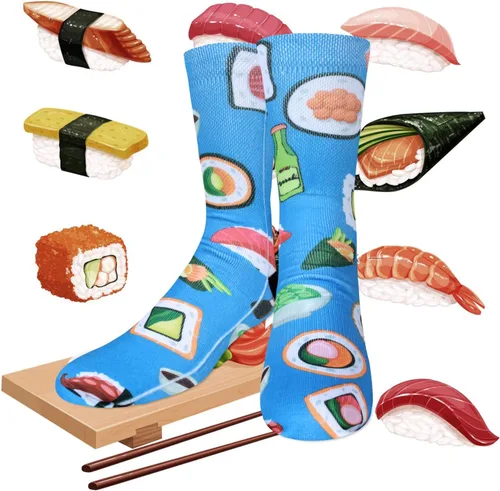 Vista 5 de Benefeet Sox Calcetines unisex para hombre, divertidos, locos, para niños, jóvenes, coloridos, estampados 3D, atléticos, novedosos calcetines