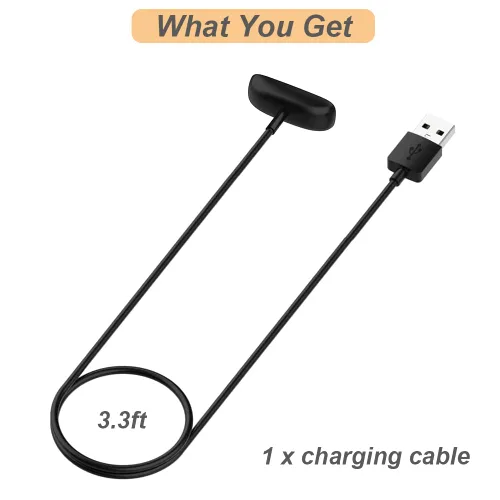 Vista 6 de Nisyctk Cargador para Fitbit Inspire 3, cable de carga USB de repuesto para Fitbit Inspire 3 (3.3 pies/3.3 ft) (1)