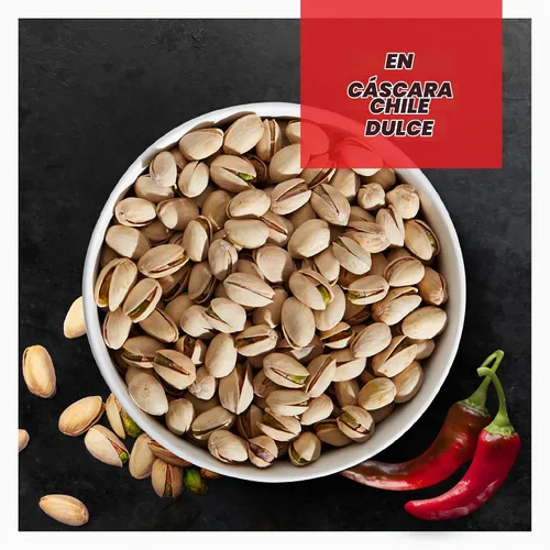 Vista 4 de Wonderful Pistachios In Shell, frutos secos con sabor a chile dulce, bolsa de 4.5 onzas (paquete de 8), aperitivos de proteínas, aperitivos