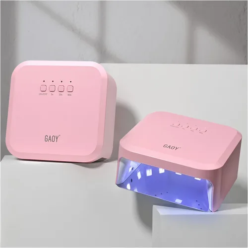 Vista 7 de GAOY Luz UV para uñas de gel, secador de uñas profesional con sensor infrarrojo y 3 temporizadores, lámpara de curado rápido para salón y arte