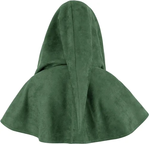 Vista 7 de DAZCOS Sombrero de capucha medieval multicolor resistente de gamuza sintética pagana accesorio de cosplay