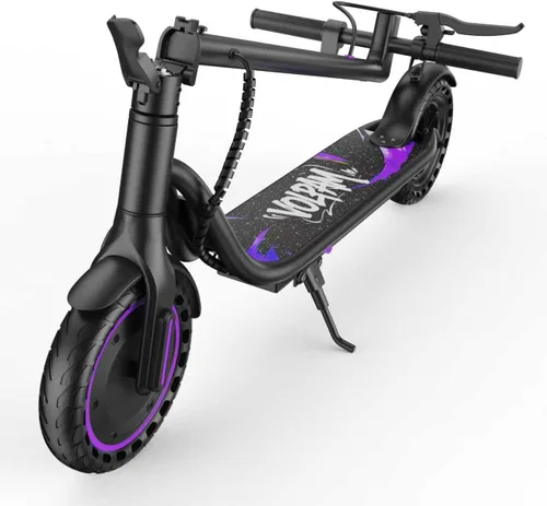 Vista 11 de Electric Scooter, 350W/500W Motor, 21/28/40 Miles Long Range, 19 MPH Max Speed, 8.5" Solid Tire, Lightweight EScooter with Dual Brakes & Lights, APP