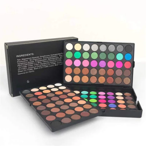 Vista 9 de VERONNI Mini paleta de sombras de ojos de 120 colores vivos, mate y brillante, juego de maquillaje profesional de 3 capas brillantes y cálidas