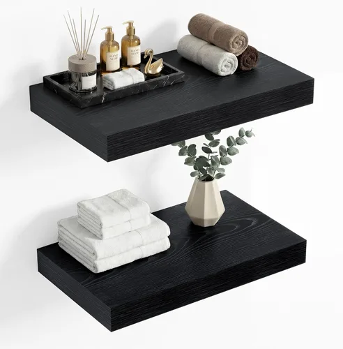 Vista 28 de Heimlove Estantes Flotantes de 12 Pulgadas de Profundidad, Estante de Pared de 12 x 12 Pulgadas de Largo, Estante de Exhibición y Almacenamiento