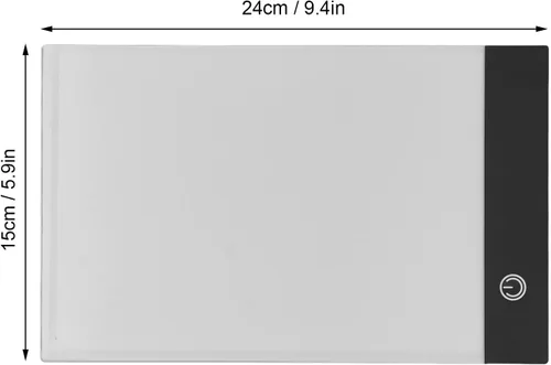Vista 6 de Huleo Almohadilla de luz LED, almohadilla de luz de trazado A5, caja de luz de almohadilla de rastreo de artcrafts, 3 niveles de brillo, tablero