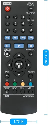 Vista 6 de AKB73896401 Reemplazo de control remoto para LG BD640 BP200 BP300 BP340 BP350 BP135W BP145 BP155N UP970 BP135 BP135N BP325W BP155 P175 BP255 BP335W