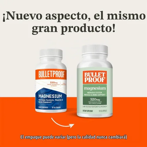 Vista 3 de Bulletproof Cápsulas de magnesio, 90 unidades, suplemento para el sistema