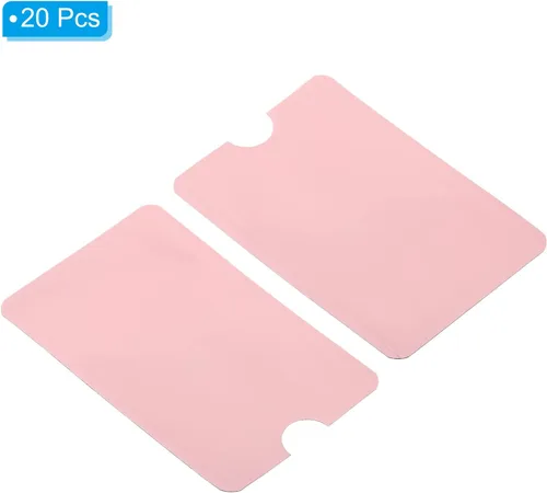 Vista 17 de PATIKIL Mangas de bloqueo RFID, fundas de aluminio para prevención de robo de identidad, fundas protectoras seguras para tarjetas de crédito, Negro