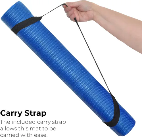 Vista 2 de Paquete de 10 tapetes de yoga con correa de transporte, tapete de ejercicio antideslizante de 68 x 24 pulgadas, tapete de gimnasio de 0.157 pulgadas