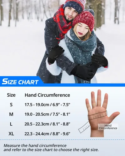 Vista 7 de ATERCEL Winter Gloves Men Women, Waterproof Cold Weather Gloves for Women Men, Touchscreen Gloves for Running, Driving, Cycling, Skiing, Skating