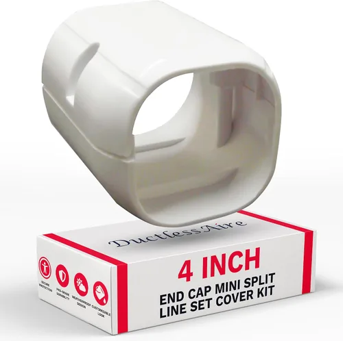 Vista 14 de DuctlessAire Mini Split Line Set Cover – Cubiertas de línea para condensador Mini Split, sistemas de aire central, HVAC, bombas de calor y más