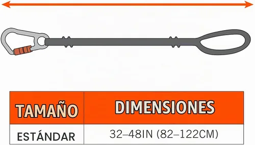 Vista 7 de Ergodyne Squids 3105 - Cordón para herramientas con mosquetón de bloqueo de tornillo de aluminio, capacidad de peso de la herramienta de 15 libras