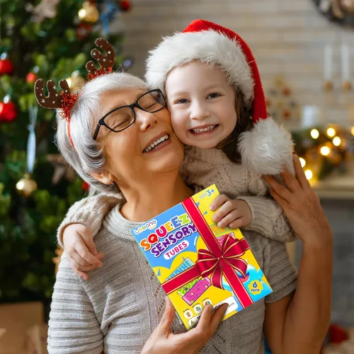 Vista 7 de Juguetes sensoriales blanditos para autismo de LESONG para niños: juguetes sensoriales para necesidades especiales, paquete de 6 laberintos - Goma