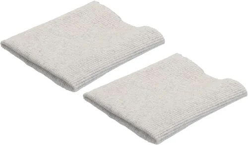 Vista 14 de MECCANIXITY Puños elásticos con bordes acanalados de 4 x 3.5 pulgadas, tela de algodón, cinta elástica para coser, color negro, 1 par