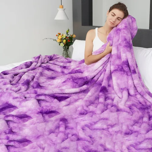 Vista 16 de MUGD Manta rosa para cama, manta de forro polar rosa claro, mantas suaves para mujeres y niñas, bonita decoración del hogar B-bean Rosa