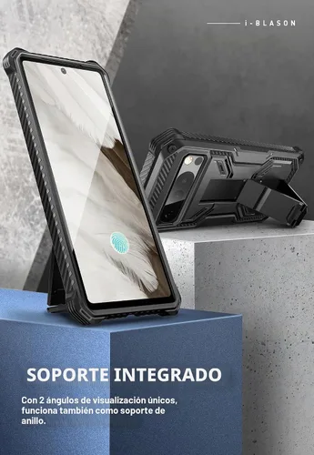 Vista 7 de i-Blason Armorbox - Funda para Google Pixel 8 Pro con soporte y clip para Negro