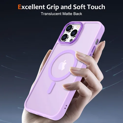 Vista 151 de Anuck - Funda magnética para iPhone 11 compatible con MagSafe, carcasa trasera mate translúcida dura, borde de TPU, delgada, resistente a impactos