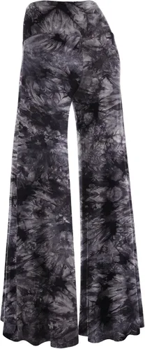 Vista 10 de Made By Johnny Pantalones palazzo elásticos de pierna ancha para mujer, lisos, casuales, cómodos